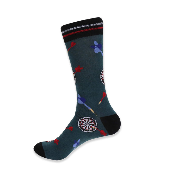 English Darts Novelty Socks Crazy Throwing Dart Socks Cool Socks Funny Groomsmen Socks Ireland Pub Darts Crew Socks Pro Image 1