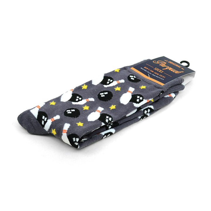 Fun Bowling Socks Personalized Socks Crazy Bowling Crew Socks Image 4