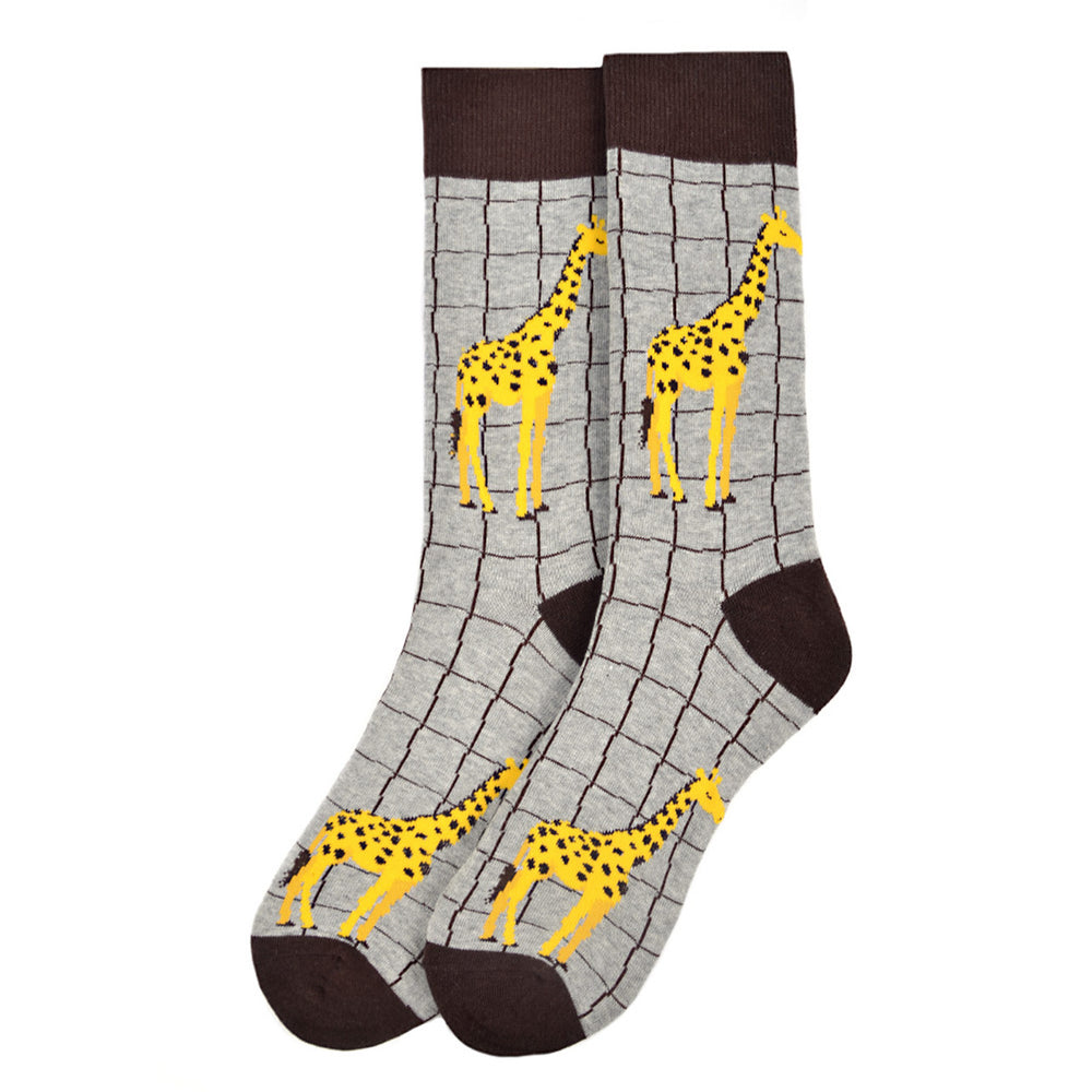 Fun Giraffe Socks Personalized Socks Crazy Wild Giraffe Crew Socks Image 2