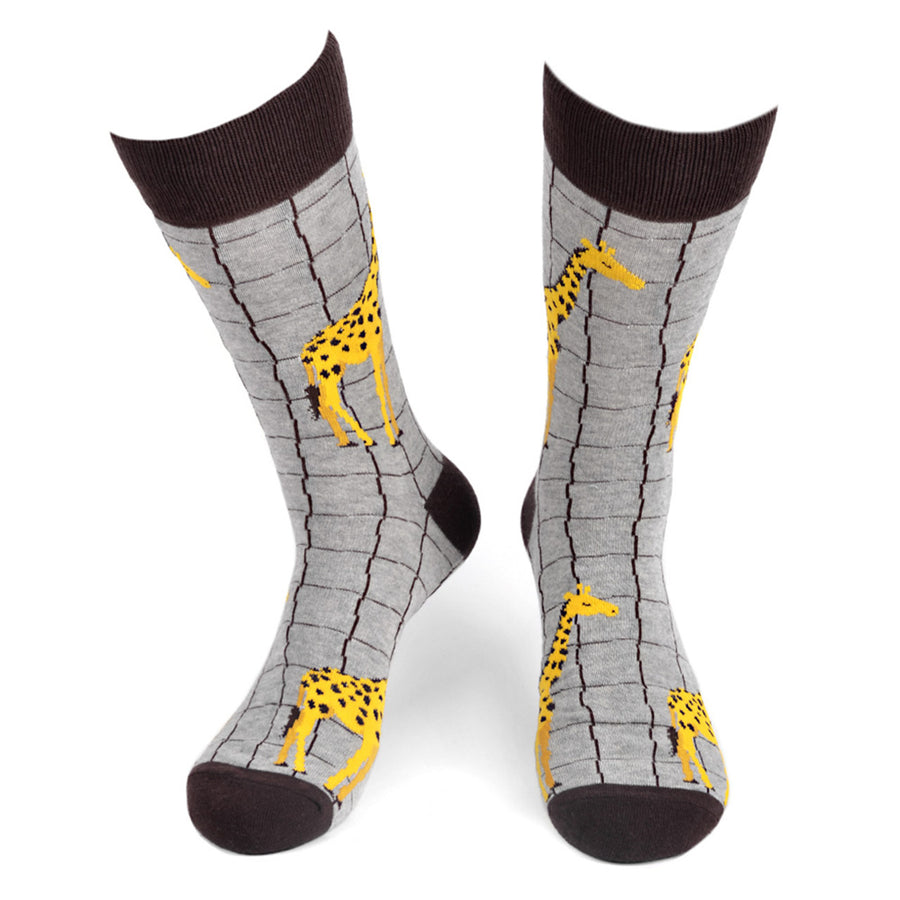 Fun Giraffe Socks Personalized Socks Crazy Wild Giraffe Crew Socks Image 1