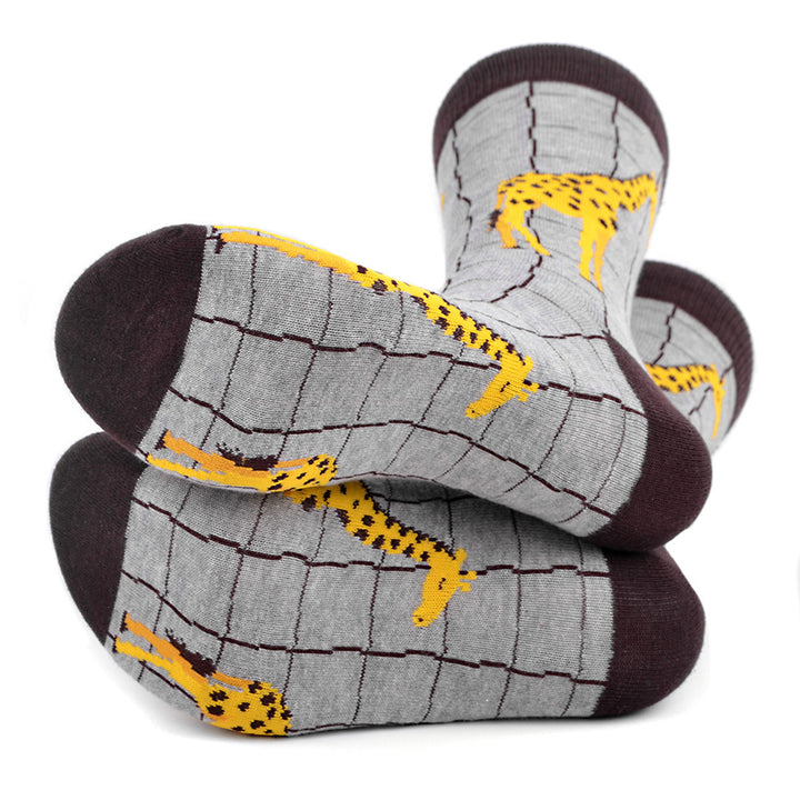 Fun Giraffe Socks Personalized Socks Crazy Wild Giraffe Crew Socks Image 3