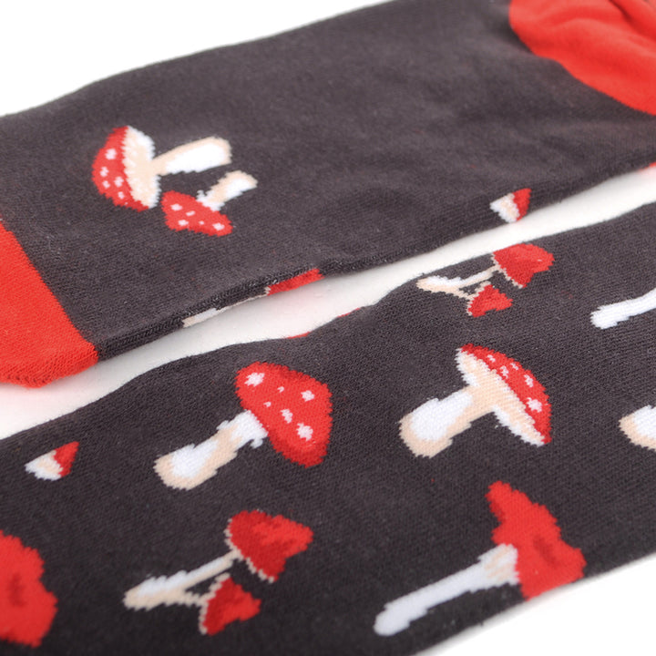 Mushrooms Novelty Socks Crazy Mushrooms Socks Cool Socks Funny Groomsmen Socks Fun Crazy Mushrooms Crew Socks Image 4