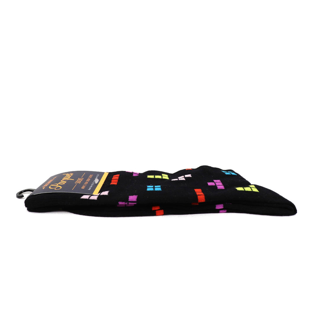 Tetris Novelty Socks Crazy Game Playing Tetris Socks Cool Socks Funny Groomsmen Socks Falling Blocks Game Crew Socks Image 4