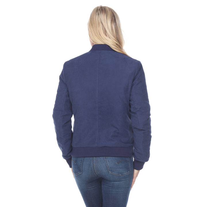 White Mark Womens Bomber Jacket Image 4