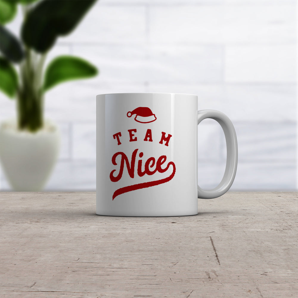 Team Nice Mug Funny Xmas Santas Good List Novelty Cup-11oz Image 2