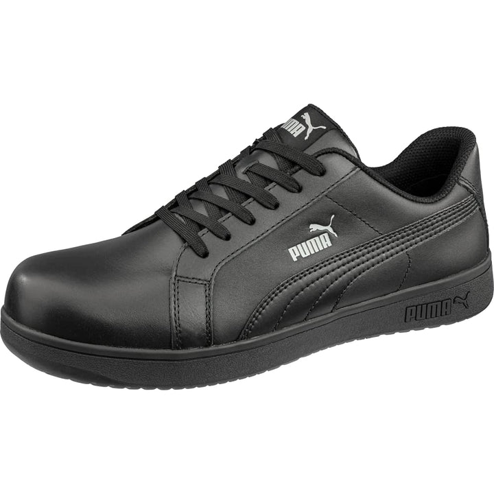 PUMA Safety Mens Iconic Low Composite Toe SD Work Shoes Black Smooth Leather - 640005 ONE SIZE BLACK Image 4