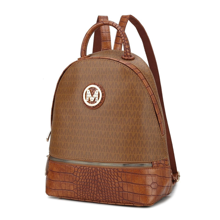 MKF Collection Denice Multi-Functional Shoulder Bag Signature Backpack by Mia K. Image 1