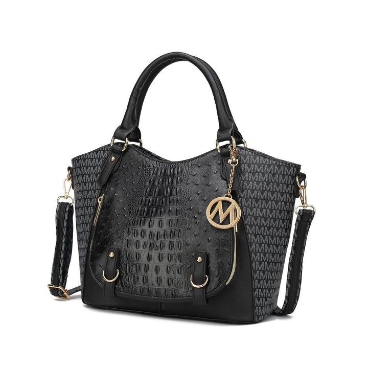 MKF Collection Jacqueline Multi-Functional Shoulder Bag Signature Satchel Handbag by Mia K. Image 3