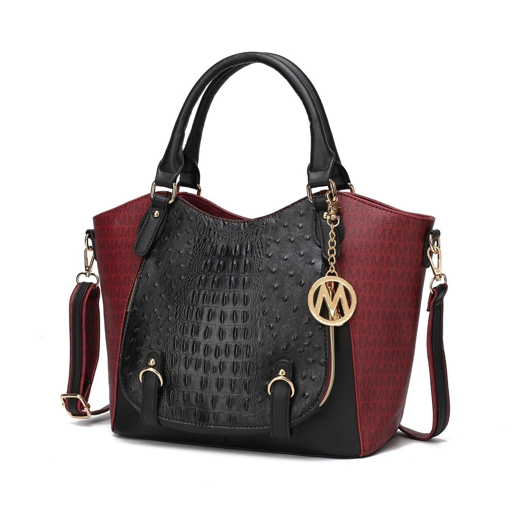 MKF Collection Jacqueline Multi-Functional Shoulder Bag Signature Satchel Handbag by Mia K. Image 4