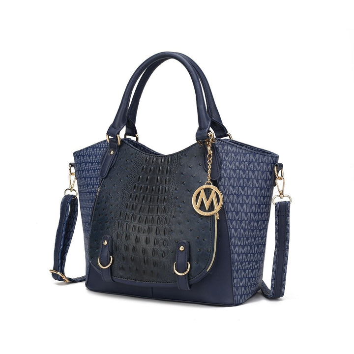 MKF Collection Jacqueline Multi-Functional Shoulder Bag Signature Satchel Handbag by Mia K. Image 6