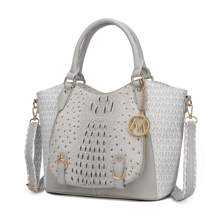 MKF Collection Jacqueline Multi-Functional Shoulder Bag Signature Satchel Handbag by Mia K. Image 9