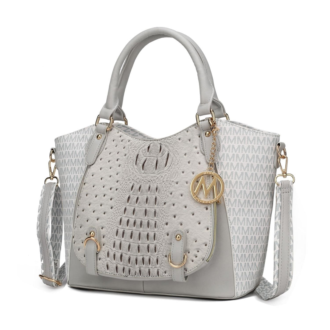 MKF Collection Jacqueline Multi-Functional Shoulder Bag Signature Satchel Handbag by Mia K. Image 1