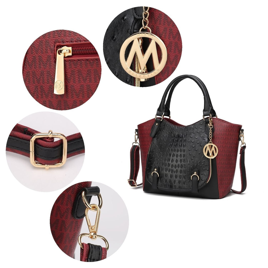 MKF Collection Jacqueline Multi-Functional Shoulder Bag Signature Satchel Handbag by Mia K. Image 10