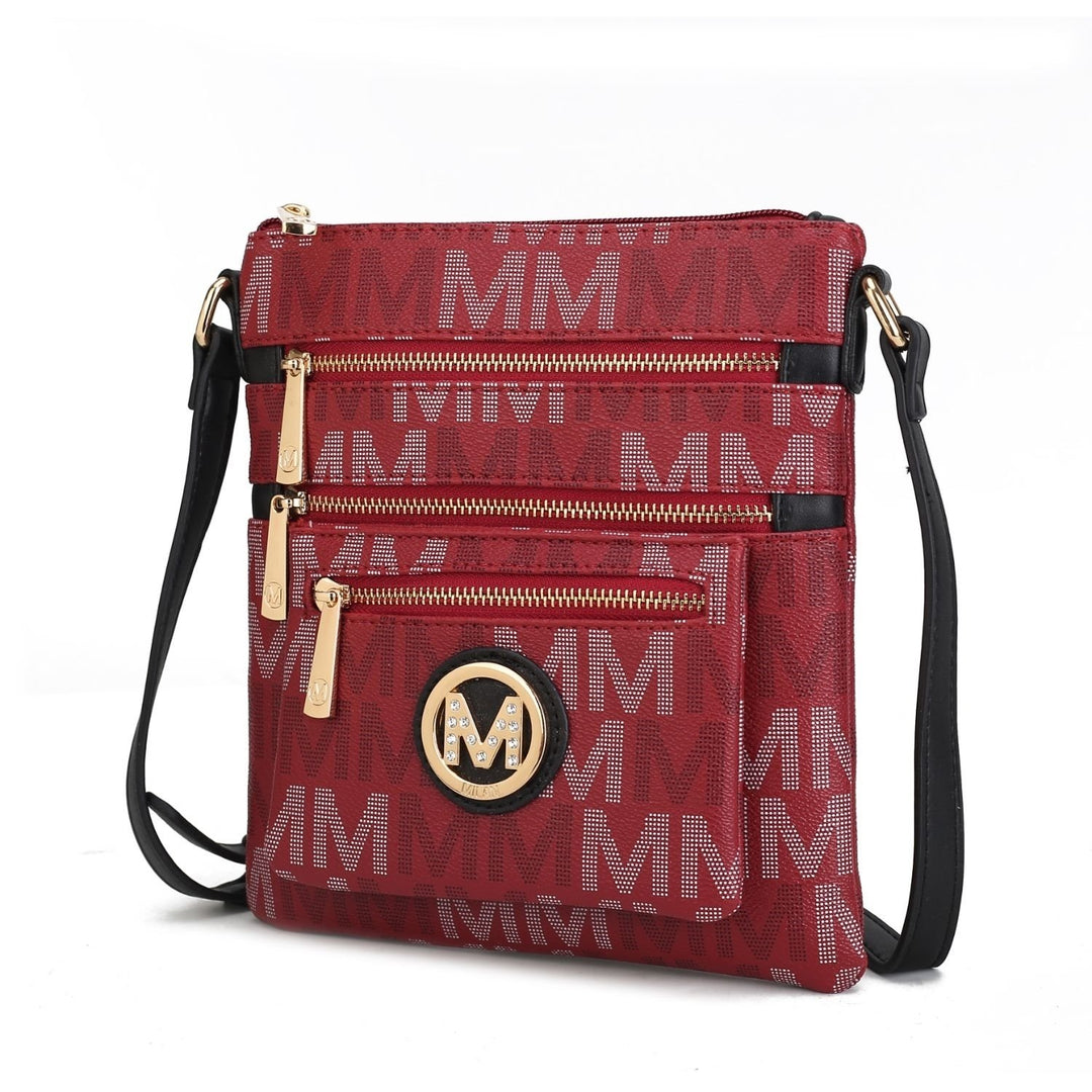 MKF Collection Beatrice M Signature Multi Compartments Crossbody Handbag by Mia K. Image 1
