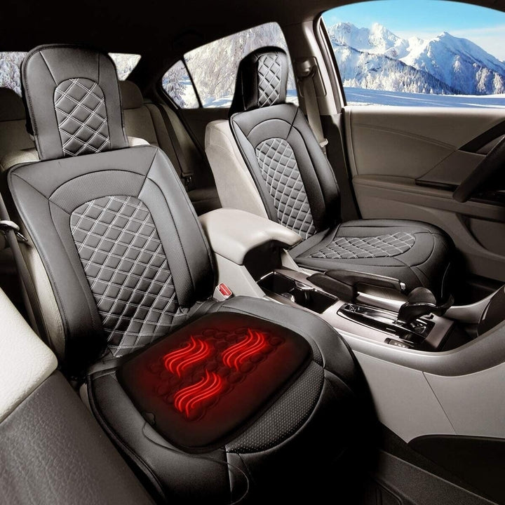 Zone Tech Car Heated Seat Cushion Hot Cover Auto 12v Heater Warmer Pad Image 3