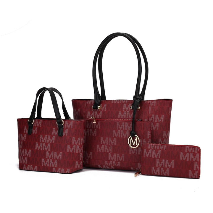 MKF Collection Lady II Multi-Functional Shoulder Bag M Signature Tote Handbag and Wallet Set by Mia K. Image 4