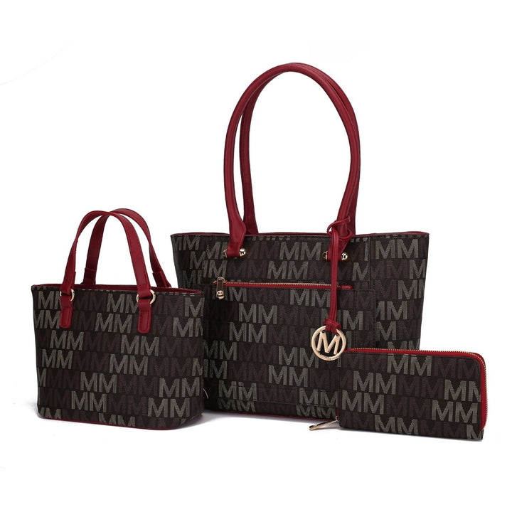 MKF Collection Lady II Multi-Functional Shoulder Bag M Signature Tote Handbag and Wallet Set by Mia K. Image 4