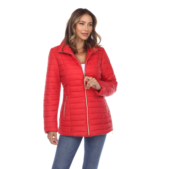 White Mark Womens Puffer Coat Image 4