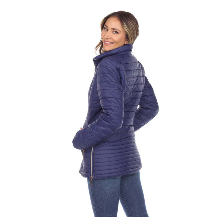 White Mark Womens Puffer Coat Image 4