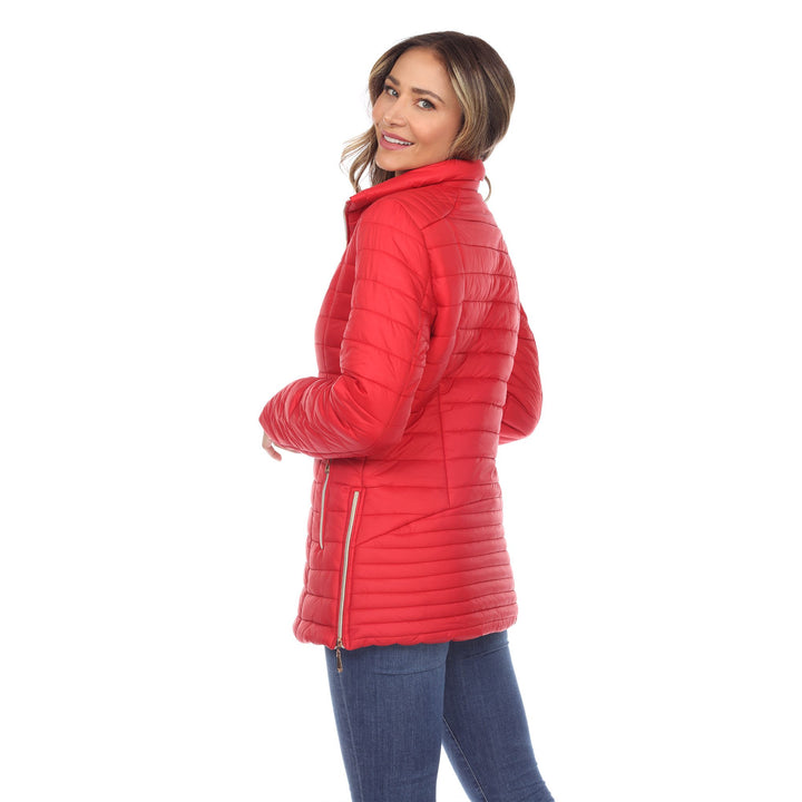 White Mark Womens Puffer Coat Image 6