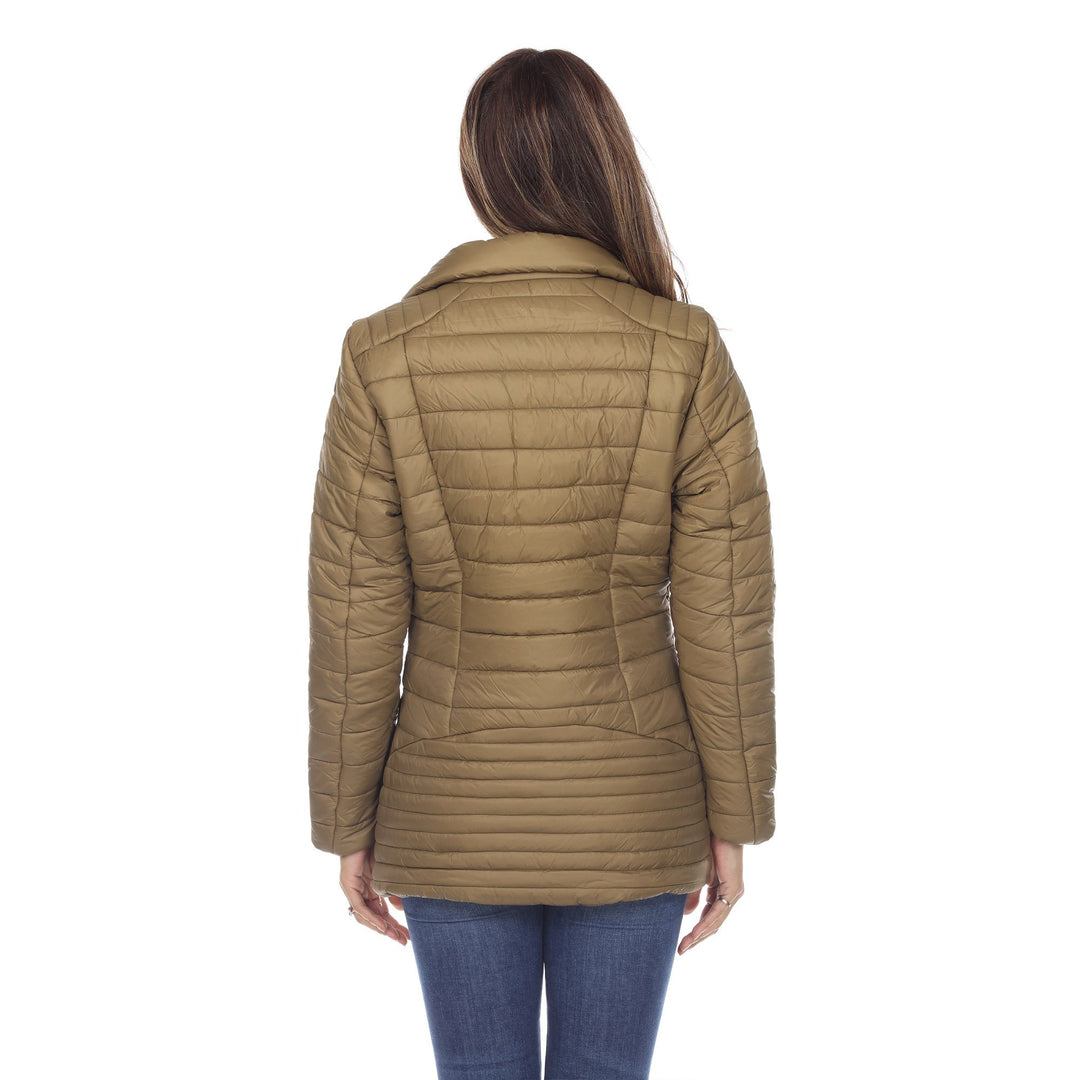 White Mark Womens Puffer Coat Image 10