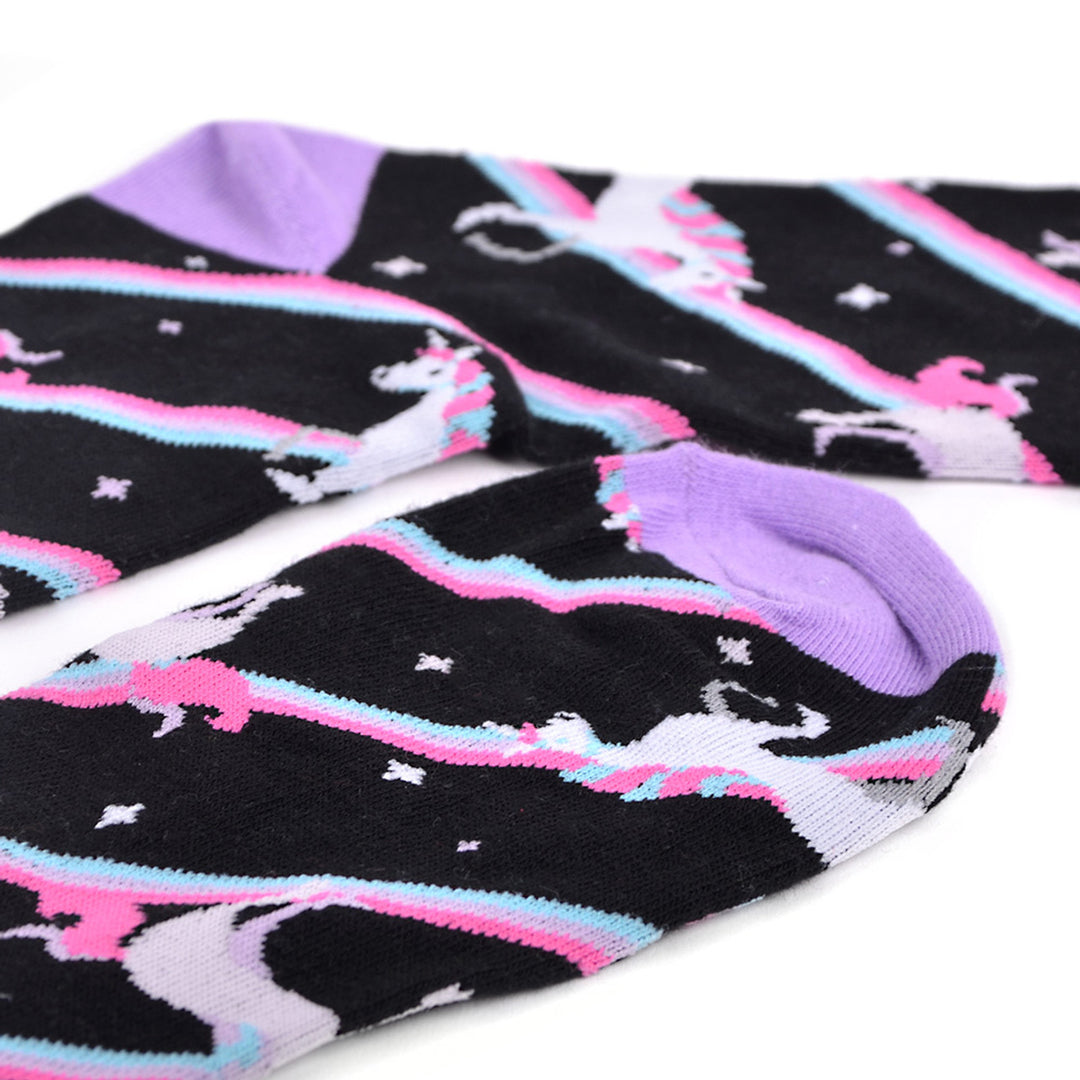 Mens Funny Lucky Unicorn Novelty Socks Fun Crazy Unicorn Party Crew Socks Groomsmen Socks Image 4