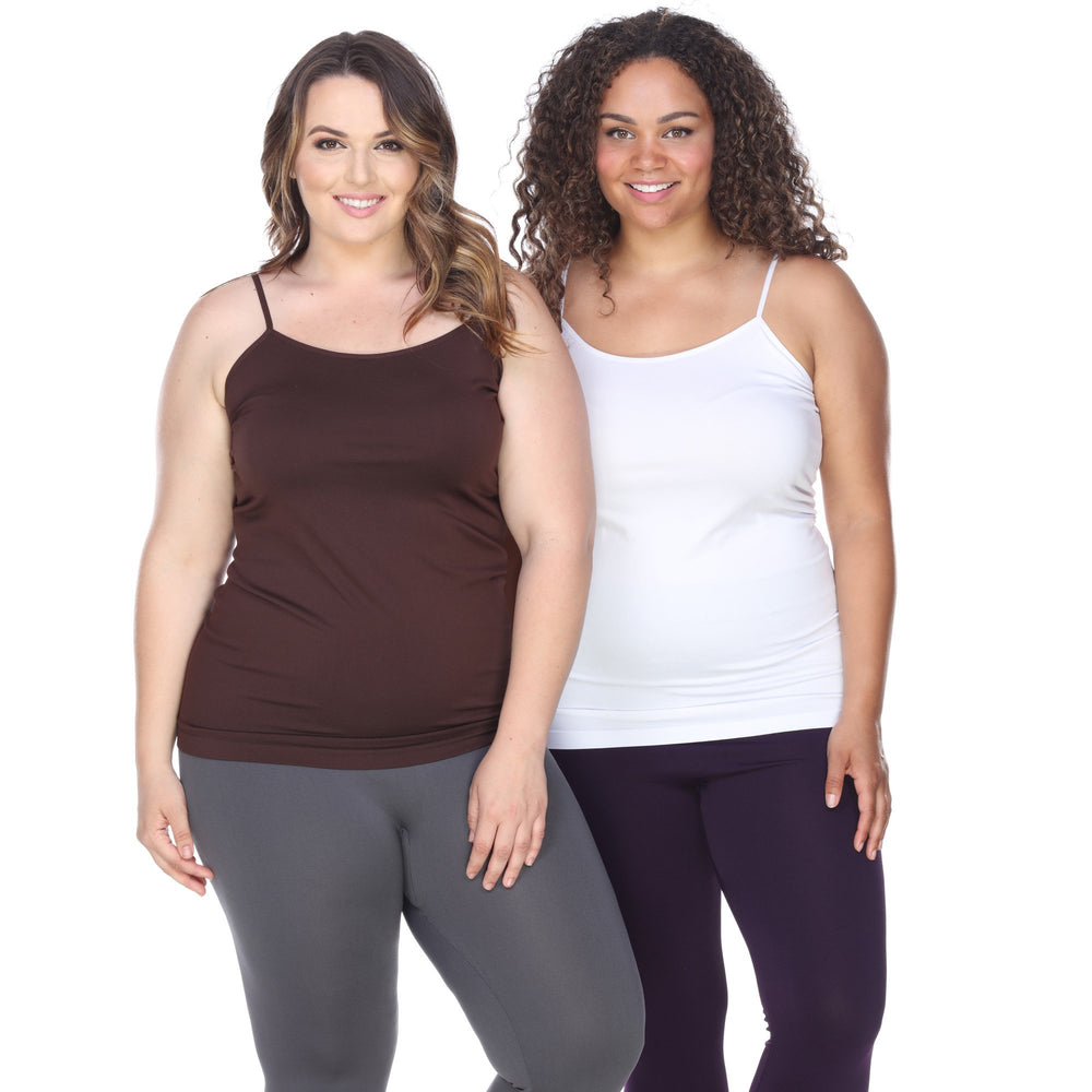 White Mark Womens Plus Size Tank Tops Pack of 2 Image 2