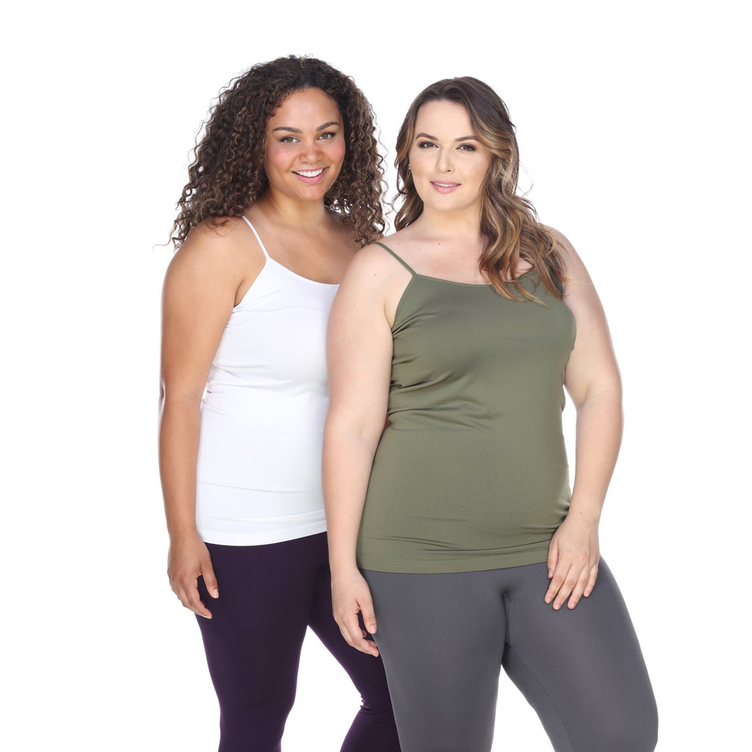 White Mark Womens Plus Size Tank Tops Pack of 2 Image 3