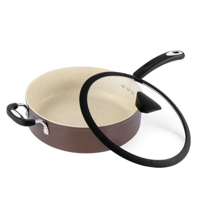 The All-In-One Stone Sauce Pan by Ozeri -- 100% APEOGenXPFBSPFOSPFOANMP and NEP-Free German-Made Coating Image 2
