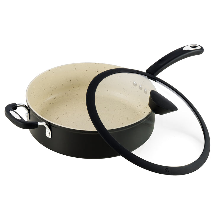 The All-In-One Stone Sauce Pan by Ozeri -- 100% APEOGenXPFBSPFOSPFOANMP and NEP-Free German-Made Coating Image 3