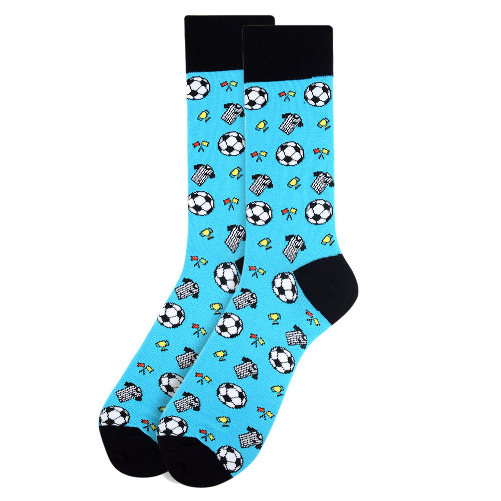 Football Soccer Referee Socks Personalized Socks Crazy Fun Crew Socks Image 2