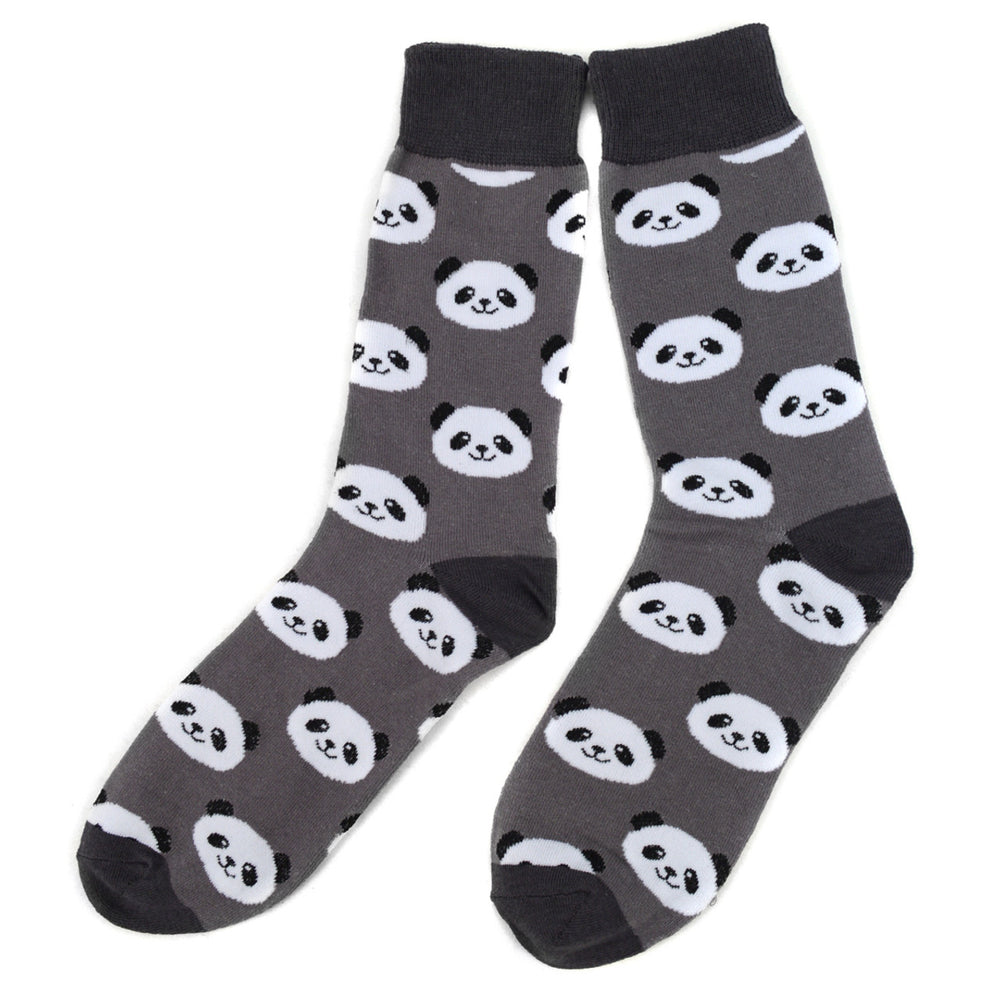 Lucky Panda Socks Mens Panda Bear Novelty Socks Crazy Socks Funny Socks Dad Gifts Cool Socks Funny Groomsmen Socks Panda Image 2
