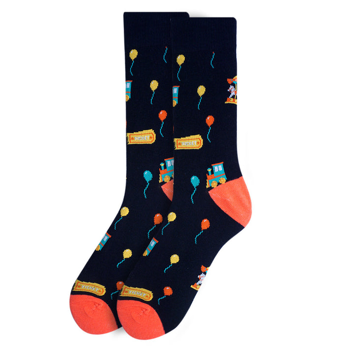 Party Socks Carnival Socks Fun Crazy Amusement Park Socks Novelty Socks Balloons Socks Groomsmen Socks Party Time Image 3