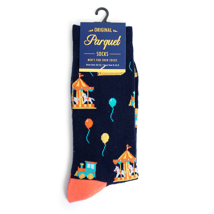 Party Socks Carnival Socks Fun Crazy Amusement Park Socks Novelty Socks Balloons Socks Groomsmen Socks Party Time Image 4