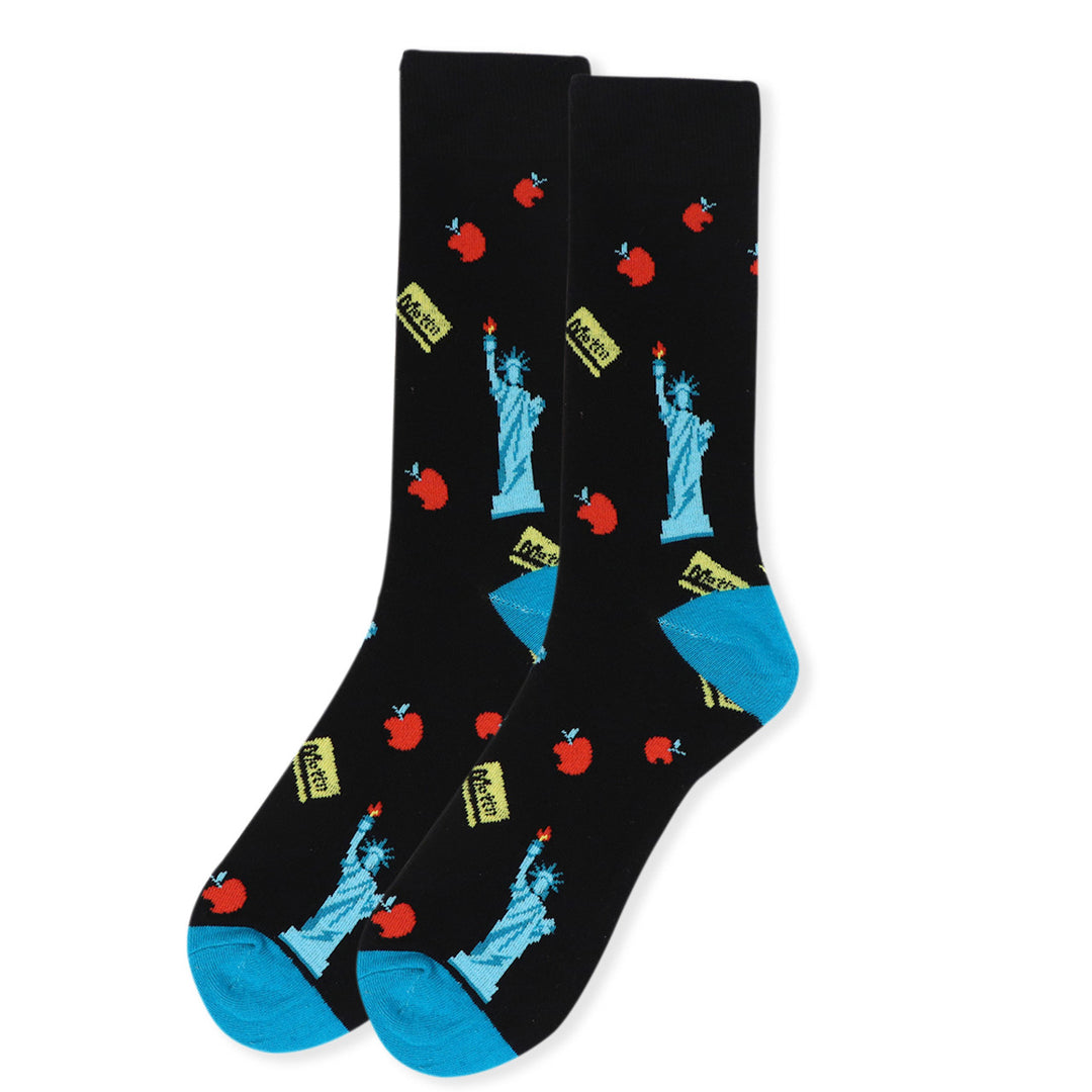 Mens Novelty  York City Socks Big Apple Image 2