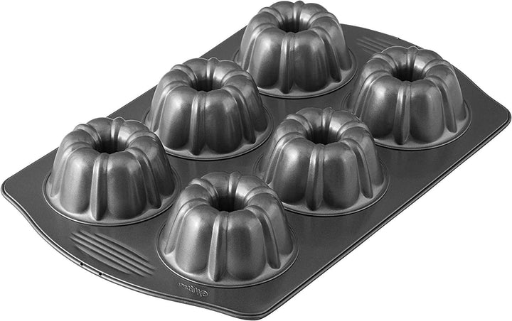 Wilton Nonstick Mini Fluted Tube Pan 6-Cavity Mini Bundt Cake Mold Bakeware Image 2