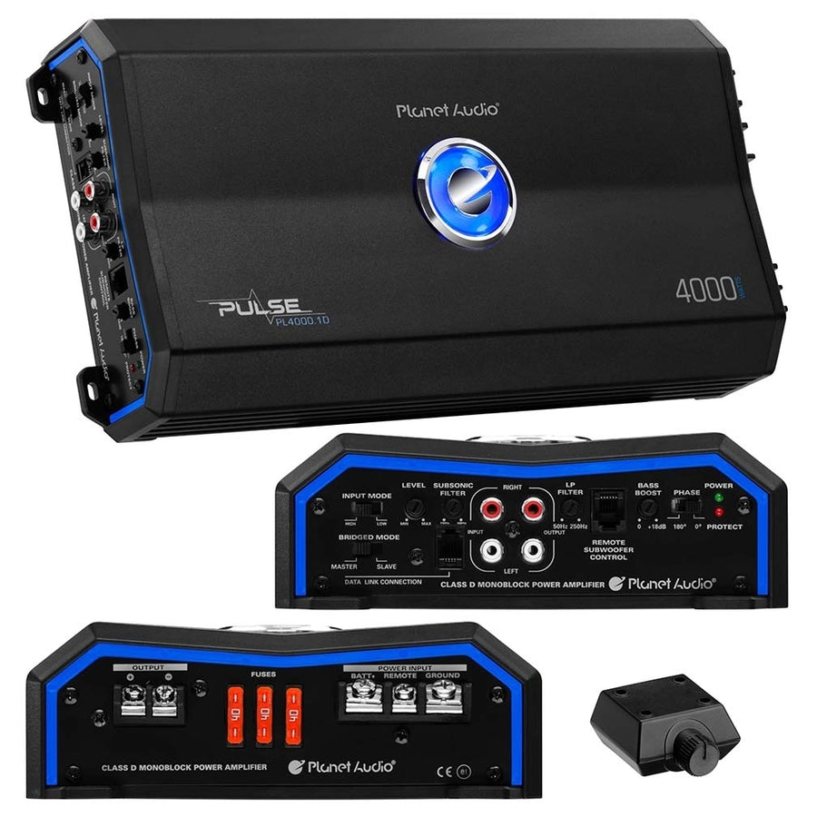 Planet Audio PL4000.1D 4000W Class D Monoblock Car Amplifier 1 Ohm Stable Image 1