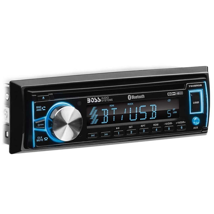 BOSS Audio Systems 750BRGB Single Din Bluetooth Car Stereo - CD USB AM/FM Image 3