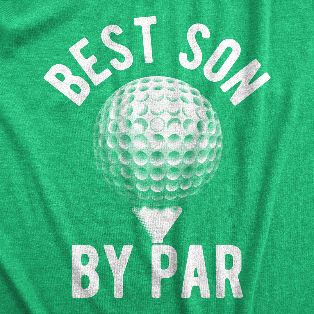 Mens Best Son By Par T Shirt Funny Golfing Lovers Greatest Child Tee For Guys Image 2