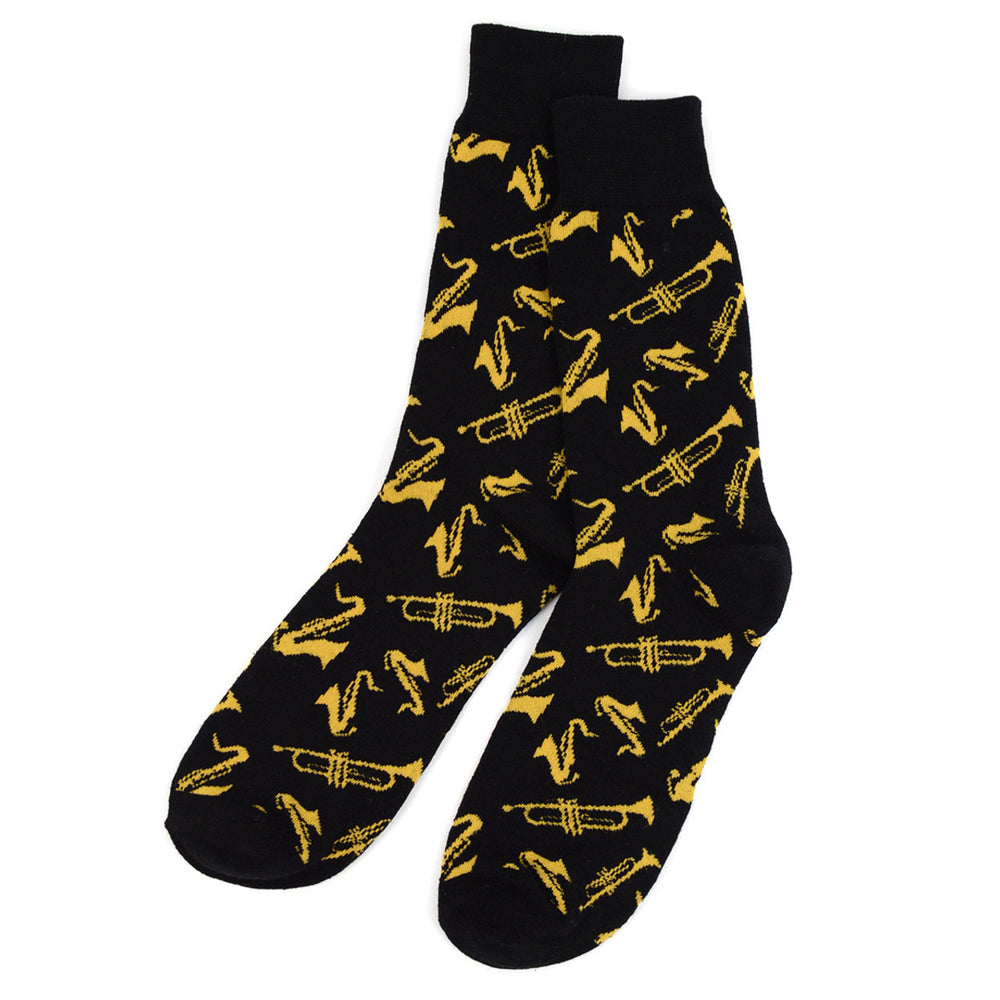 Jazz Band Socks Trumpet Saxophone Music Image 2