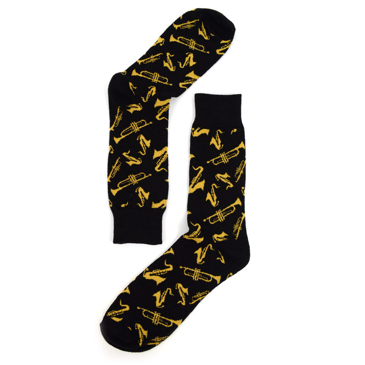 Jazz Band Socks Trumpet Saxophone Music Image 4