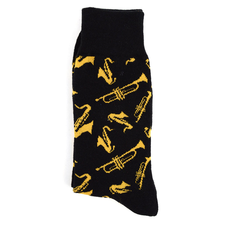 Jazz Band Socks Trumpet Saxophone Music Image 6