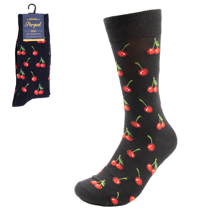 Fun Socks Men's Cherry Novelty Socks Funny Socks Dad Gifts Cool Socks Funny Groomsmen Socks Image 3