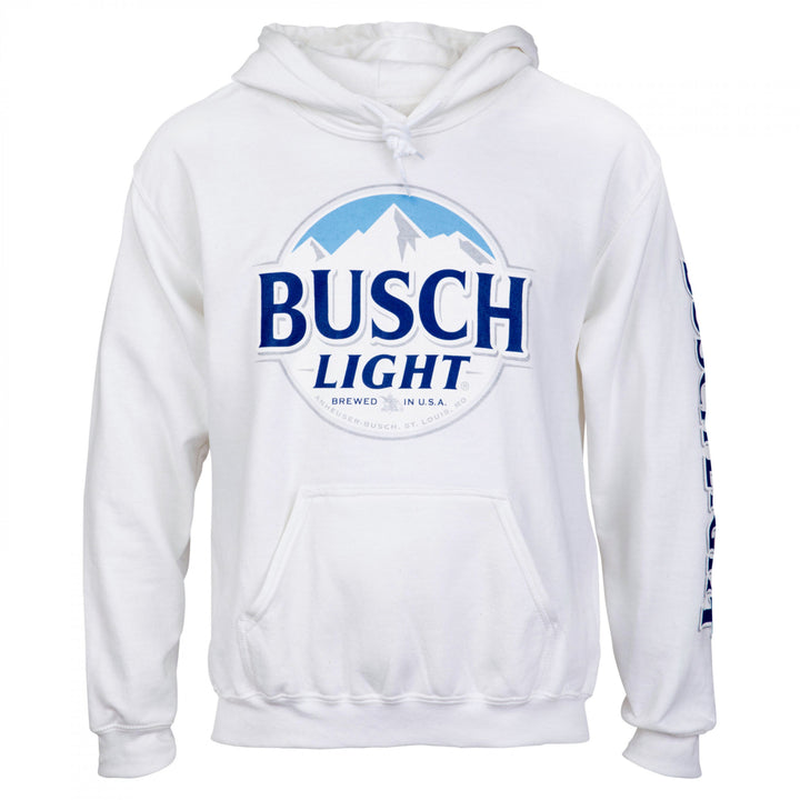 Busch Light Beer Logo White Colorway Hoodie Image 1