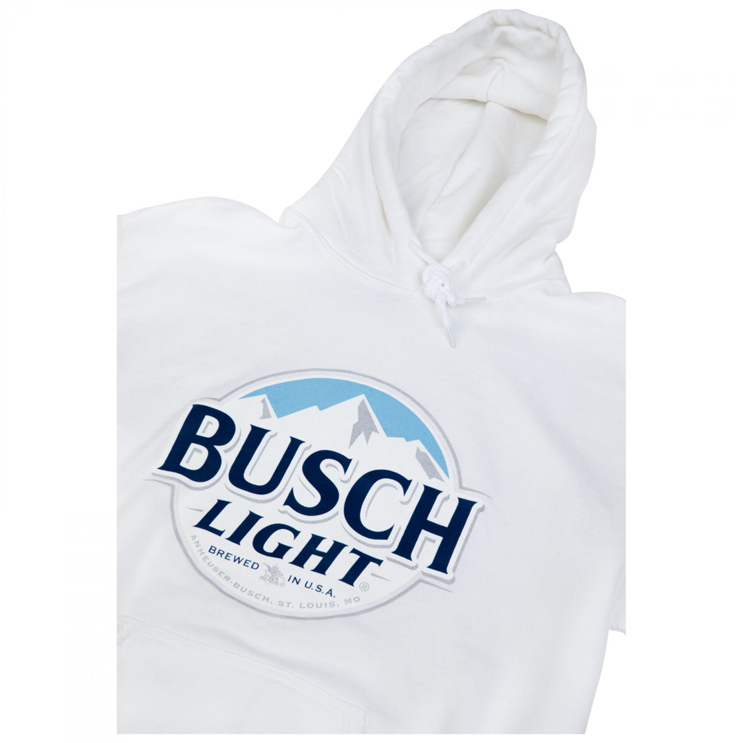 Busch Light Beer Logo White Colorway Hoodie Image 4