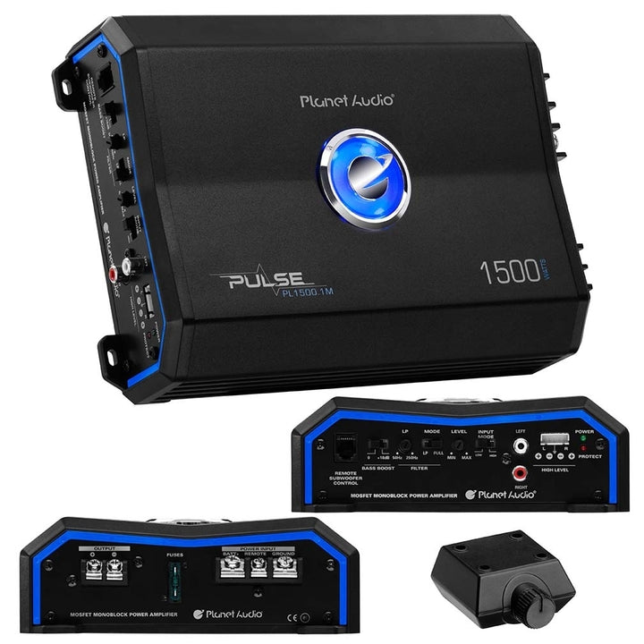 Planet Audio PL1500.1M Monoblock Car Amplifier 1500 Watts Class A/B 2/4 Ohm Image 1