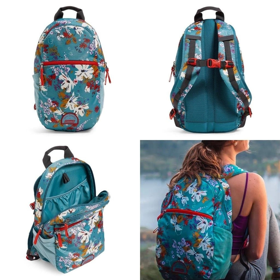 Vera Bradley + Coleman 15L Outdoor Floral Backpack School Bookbag Limited Edit Image 1