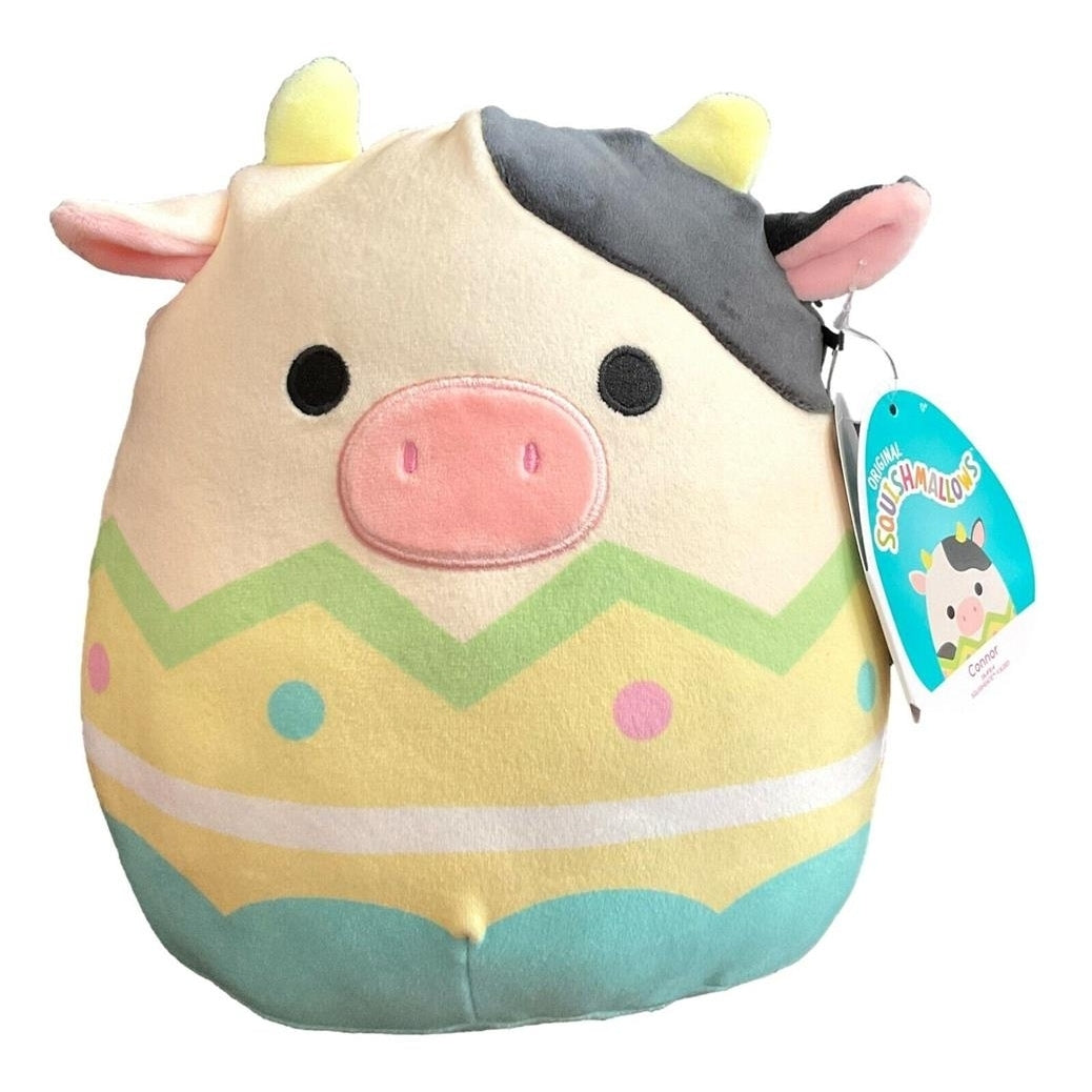 Squishmallows 2022 Connor The Cow In Easter Egg Spring 8 Inch Squad Squish Plush Image 1