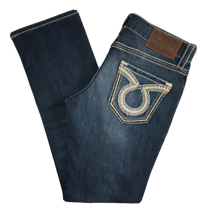 Big Star Jeans Mid Rise Pioneer Omega Straight Stretch Jean 29 Buckle Men 29x 32 Image 6