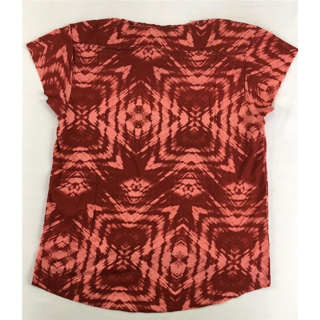 Hurley Shirt Kane Tie Dye Aztec Printed Short Sleeve Top Stretch Blouse Small Image 3
